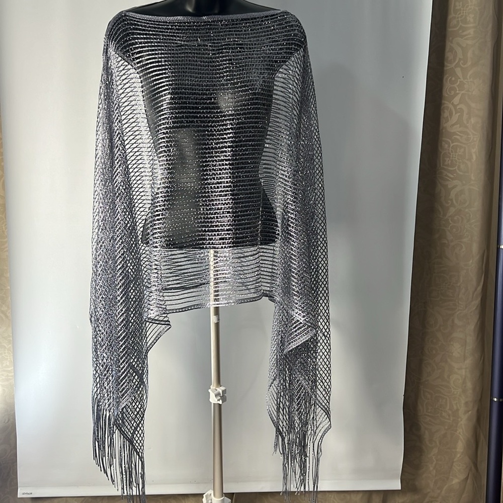Elegant Black and Silver Women's Tunic ONE SIZE FITS ALL